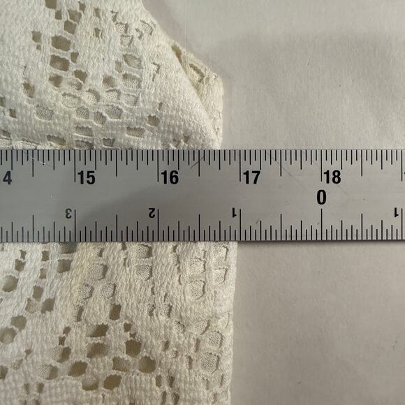 Lilly Pulitzer 8 Calera Jungle White Lace Gold Beaded Shift Dress Preppy Vaca - Picture 6 of 9